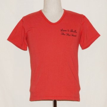 TUN-03W-レッド-UネックTシャツ03W-TUN03W-FLATHEAD-フラットヘッドTシャツの画像