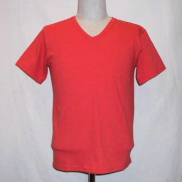 TVT-01W-レッド-VネックTシャツ01W-TVT01W-FLATHEAD-フラットヘッドTシャツの画像