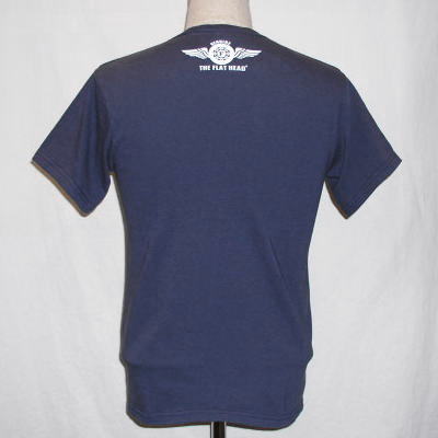TVT-01W-ネイビー-VネックTシャツ01W-TVT01W-FLATHEAD-フラットヘッドTシャツの画像