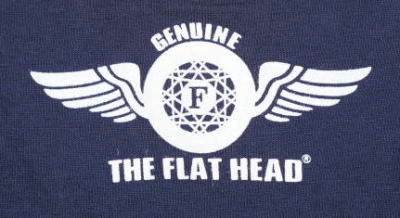 TVT-01W-ネイビー-VネックTシャツ01W-TVT01W-FLATHEAD-フラットヘッドTシャツの画像