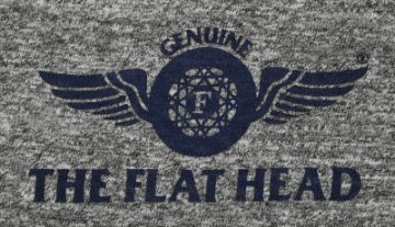TVT-03W-杢グレー-VネックTシャツ03W-TVT03W-FLATHEAD-フラットヘッドTシャツの画像