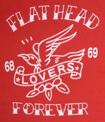TVT-05W-レッド-VネックTシャツ05W-TVT05W-FLATHEAD-フラットヘッドTシャツの画像