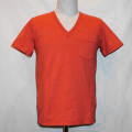 TVP-00W-ライトレッド-VネックポケットTシャツ00W-TVP00W-FLATHEAD-フラットヘッドTシャツの画像