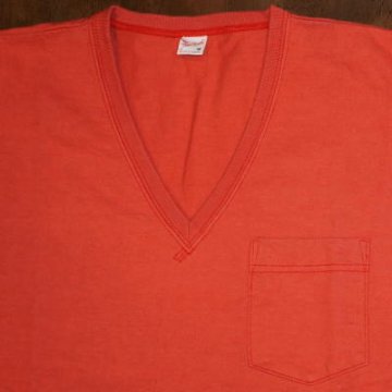 TVP-00W-ライトレッド-VネックポケットTシャツ00W-TVP00W-FLATHEAD-フラットヘッドTシャツの画像