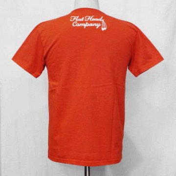 TVP-02W-ライトレッド-VネックポケットTシャツ02W-TVP02W-FLATHEAD-フラットヘッドTシャツの画像