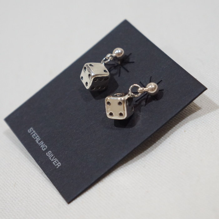 FN-JE-001-DICE EARRINGS PIERS-FNJE001-FLATHEAD-フラットヘッド-シルバー-イヤリング-ピアスの画像