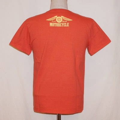 TVP-03W-ライトレッド-VネックポケットTシャツ03W-TVP03W-FLATHEAD-フラットヘッドTシャツの画像