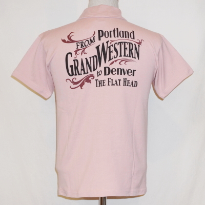 TNV-01W-ピンク-GRAND WESTERN-TNV01W-FLATHEAD-フラットヘッドTシャツ-フラットヘッドポロシャツ-BLACKMINT-ブラックミントTシャツの画像
