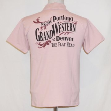 TNV-01W-ピンク-GRAND WESTERN-TNV01W-FLATHEAD-フラットヘッドTシャツ-フラットヘッドポロシャツ-BLACKMINT-ブラックミントTシャツの画像