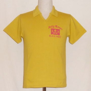 TNV-04W-マスタード-JOLLY ROGER-TNV04W-FLATHEAD-フラットヘッドTシャツ-フラットヘッドポロシャツ-BLACKMINT-ブラックミントTシャツの画像