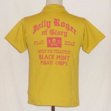 TNV-04W-マスタード-JOLLY ROGER-TNV04W-FLATHEAD-フラットヘッドTシャツ-フラットヘッドポロシャツ-BLACKMINT-ブラックミントTシャツの画像