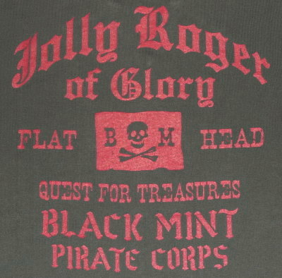 TNV-04W-チャコール-JOLLY ROGER-TNV04W-FLATHEAD-フラットヘッドTシャツ-フラットヘッドポロシャツ-BLACKMINT-ブラックミントTシャツの画像