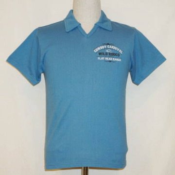 TNV-05W-サックスブルー-CARNIVAL-TNV05W-FLATHEAD-フラットヘッドTシャツ-フラットヘッドポロシャツ-BLACKMINT-ブラックミントTシャツの画像
