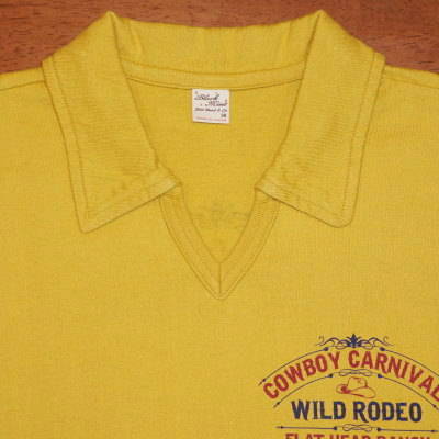 TNV-05W-マスタード-CARNIVAL-TNV05W-FLATHEAD-フラットヘッドTシャツ-フラットヘッドポロシャツ-BLACKMINT-ブラックミントTシャツの画像
