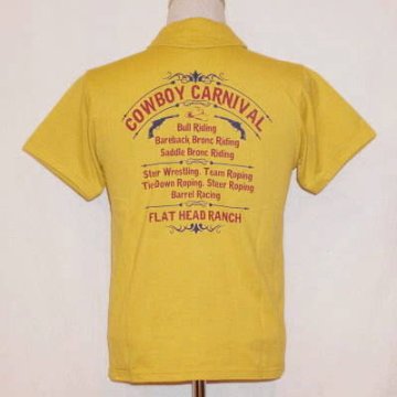 TNV-05W-マスタード-CARNIVAL-TNV05W-FLATHEAD-フラットヘッドTシャツ-フラットヘッドポロシャツ-BLACKMINT-ブラックミントTシャツの画像
