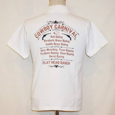 TNV-05W-ホワイト-CARNIVAL-TNV05W-FLATHEAD-フラットヘッドTシャツ-フラットヘッドポロシャツ-BLACKMINT-ブラックミントTシャツの画像