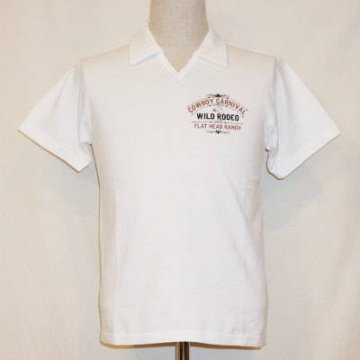 TNV-05W-ホワイト-CARNIVAL-TNV05W-FLATHEAD-フラットヘッドTシャツ-フラットヘッドポロシャツ-BLACKMINT-ブラックミントTシャツの画像