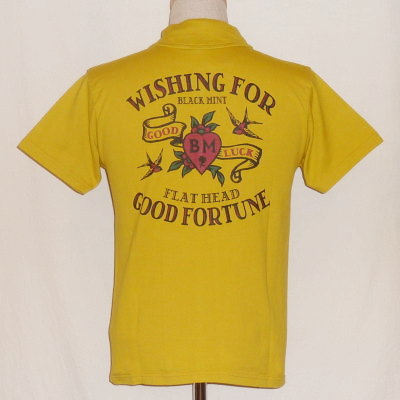 TNV-06W-マスタード-WISHING FOR-TNV06W-FLATHEAD-フラットヘッドTシャツ-フラットヘッドポロシャツ-BLACKMINT-ブラックミントTシャツの画像