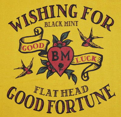 TNV-06W-マスタード-WISHING FOR-TNV06W-FLATHEAD-フラットヘッドTシャツ-フラットヘッドポロシャツ-BLACKMINT-ブラックミントTシャツの画像
