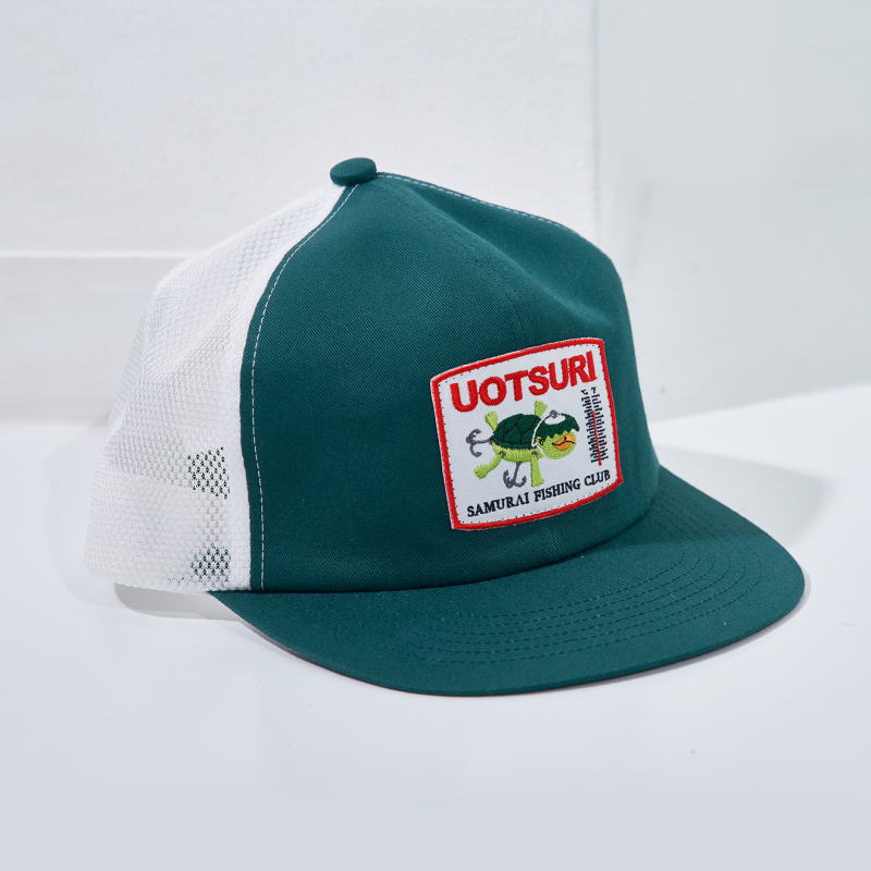 UO101ME25 GRN サムライ魚釣倶楽部メッシュキャップ25 SAMURAIJEANS サムライジーンズメッシュキャップ サムライ魚釣倶楽部帽子の画像