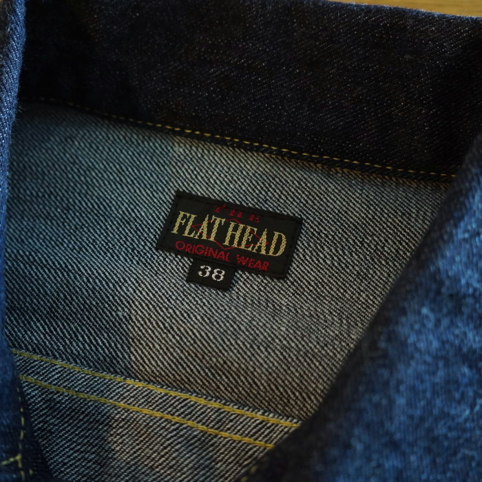 FN-OJ-D103 ジンバブエコットン左綾デニムジャケット FNOJD103 FLATHEAD フラットヘッド DENIMJACKET デニムジャケット Gジャン ジージャンの画像