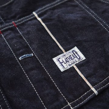 FN-PA-DO201 BL OVERALL FNPADO201 FLATHEAD フラットヘッドパンツ オーバーオールの画像