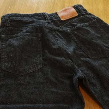 FN-PA-DB004 BK ワイドテーパードブラックパンツ FNPADB004 FLATHEAD フラットヘッドパンツの画像
