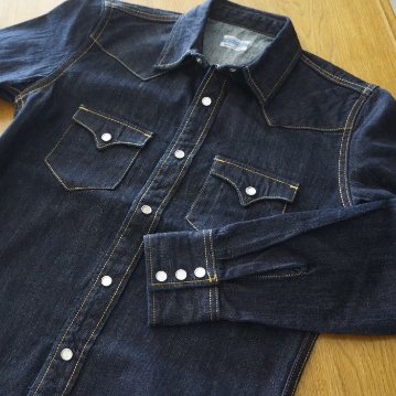 FN-SDW-002L デニムウエスタンシャツ長袖FN-SDW-002L FNSDW002L FLATHEAD フラットヘッドデニムシャツ ウエスタンシャツ長袖 長袖シャツの画像