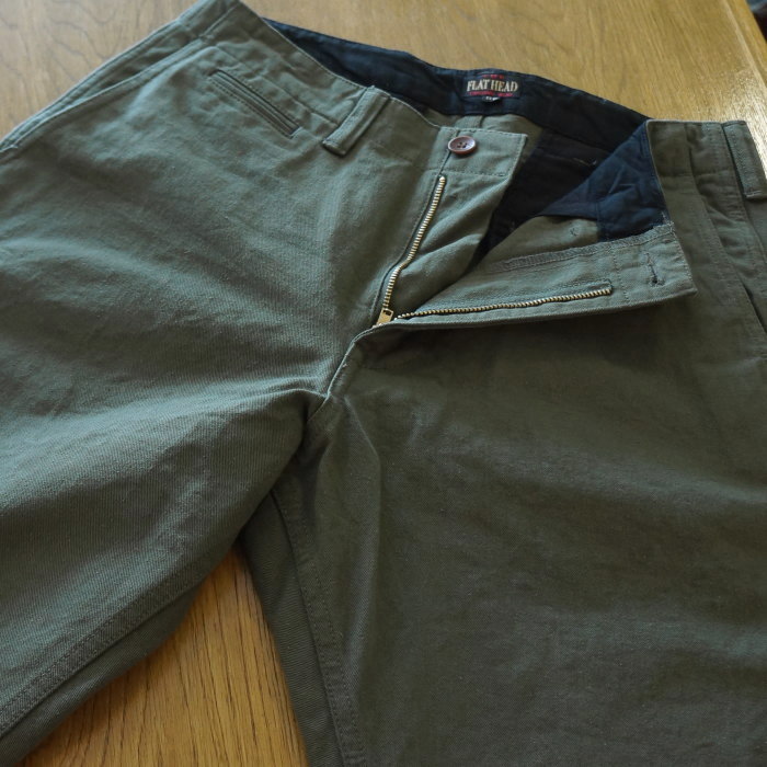 FN-PA-C014 12OZ CHINO TRAUSERS FNPAC014 FLATHEAD フラットヘッドパンツ チノパンの画像