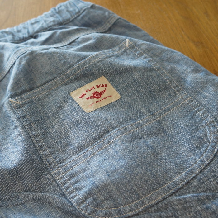 FN-PA-C015 CHAMBRAY RELAX PANTS FNPAC015 FLATHEAD フラットヘッドパンツ シャンブレーリラックスパンツ シャンブレーパンツの画像