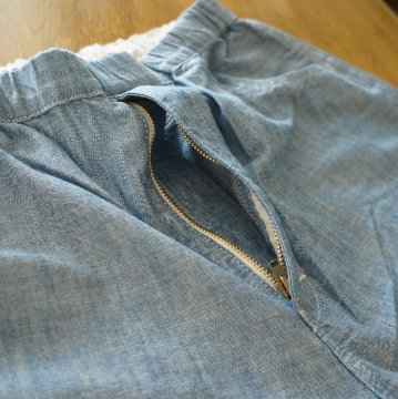 FN-PA-C015 CHAMBRAY RELAX PANTS FNPAC015 FLATHEAD フラットヘッドパンツ シャンブレーリラックスパンツ シャンブレーパンツの画像