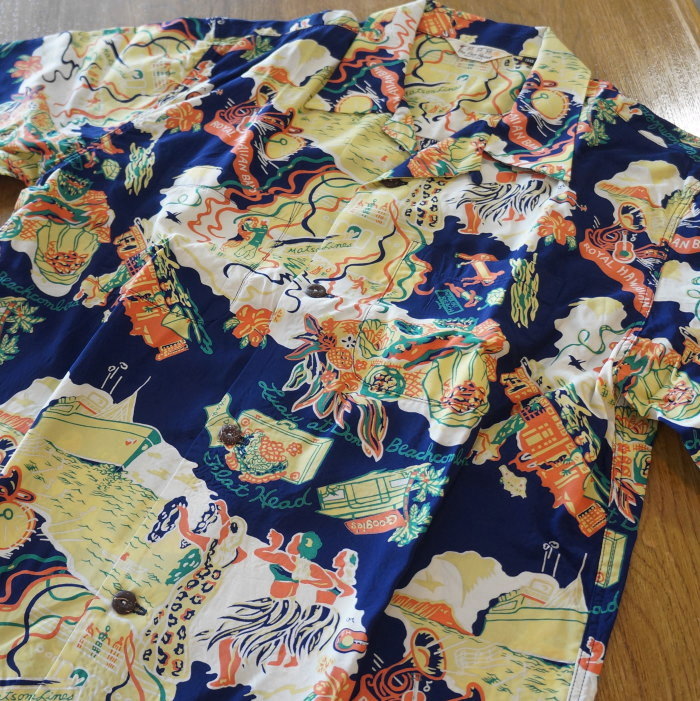 FN-SHO-010S HAWAIIAN SHIRT FNSHO010S FLATHEAD フラットヘッドアロハシャツ ハワイアンシャツ フラットヘッドシャツ シャツ半袖の画像