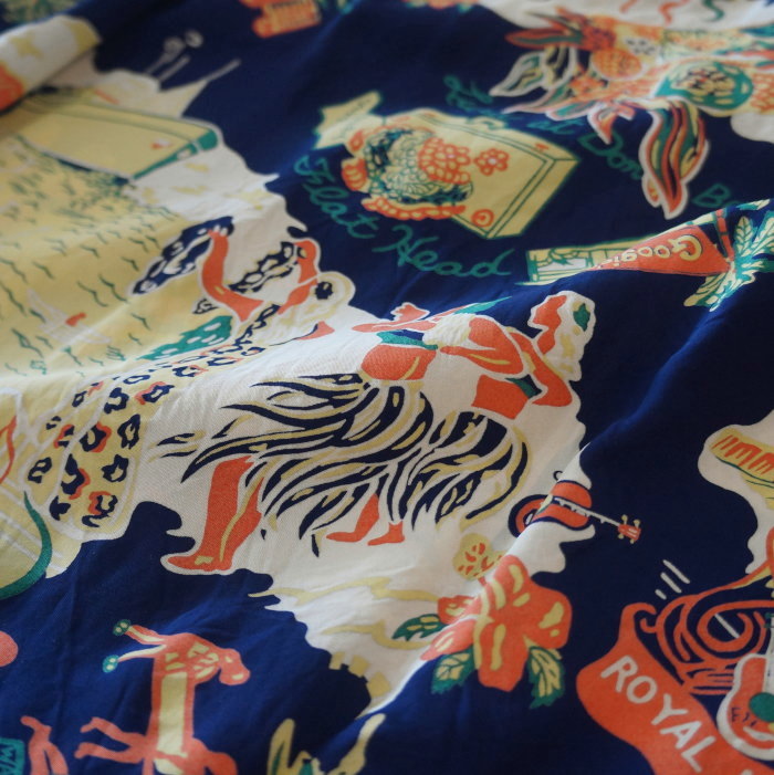 FN-SHO-010S HAWAIIAN SHIRT FNSHO010S FLATHEAD フラットヘッドアロハシャツ ハワイアンシャツ フラットヘッドシャツ シャツ半袖の画像