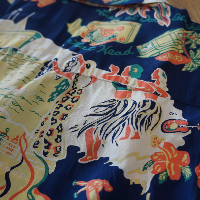 FN-SHO-010S HAWAIIAN SHIRT FNSHO010S FLATHEAD フラットヘッドアロハシャツ ハワイアンシャツ フラットヘッドシャツ シャツ半袖の画像