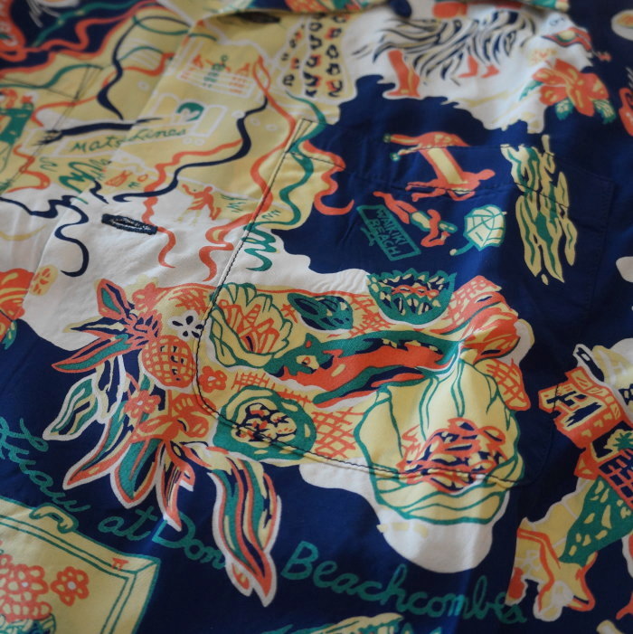 FN-SHO-010S HAWAIIAN SHIRT FNSHO010S FLATHEAD フラットヘッドアロハシャツ ハワイアンシャツ フラットヘッドシャツ シャツ半袖の画像