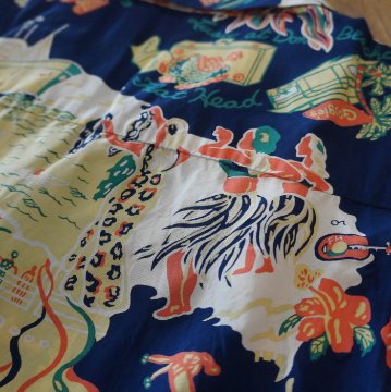 FN-SHO-010S HAWAIIAN SHIRT FNSHO010S FLATHEAD フラットヘッドアロハシャツ ハワイアンシャツ フラットヘッドシャツ シャツ半袖の画像