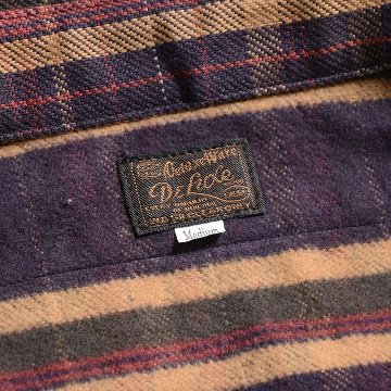 HV-55 NVPUR JAPAN ANTIQUE COLOR HV55 DELUXEWARE デラックスウエアシャツ シャツ長袖 ネルシャツの画像