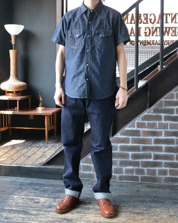 WWS-30S WESTERN S/S SHIRT WWS30S DELUXEWARE デラックスウエアシャツ半袖 デラックスウエアシャツの画像