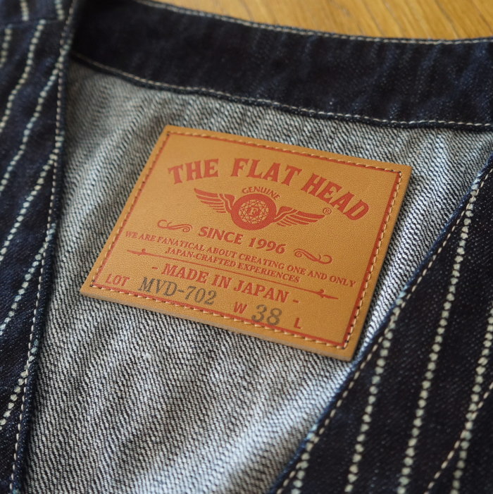 FN-MVD-702 ウォバッシュワークベスト FNMVD702 FLATHEAD フラットヘッドベスト デニムベストの画像