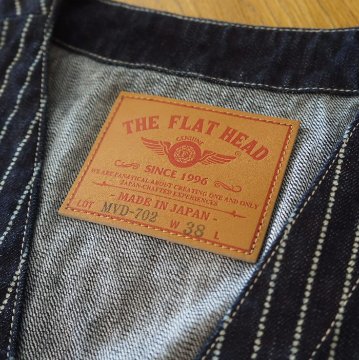 FN-MVD-702 ウォバッシュワークベスト FNMVD702 FLATHEAD フラットヘッドベスト デニムベストの画像
