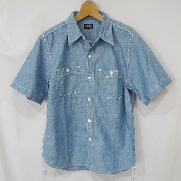 FN-SCK-010S CHAMBRAY WORK S/S SHIRTS FNSCK010S FLATHEAD フラットヘッドワークシャツ フラットヘッドシャツの画像