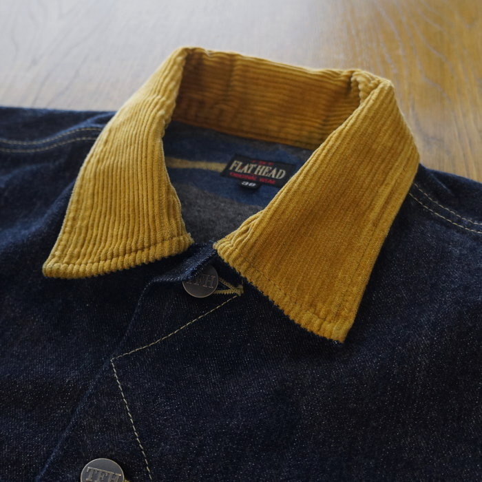 FN-OJ-D102 14.5ozジンバブエコットンデニムブランケットジャケット FNOJD102 FLATHEAD フラットヘッド DENIMJACKET デニムジャケット Gジャン ジージャンの画像