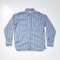 SSS25-CS 藍 藍刺し子ギンガムチェックワークシャツ SSS25CS SAMURAIJEANS サムライジーンズシャツ 長袖シャツの画像