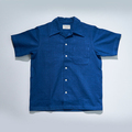 SOS25-AHB 藍 藍浅葱ヘリンボンオープンカラーシャツ SOS25AHB SAMURAIJEANS サムライジーンズ サムライジーンズオープンカラーシャツの画像