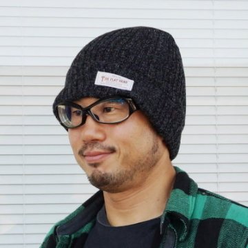 NC-09-チャコール-FHニットキャップ09-NC09-FLATHEAD-フラットヘッドニットキャップの画像