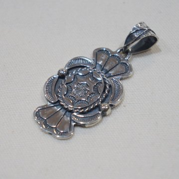 FN-JP-219 PENDANT TOP METAL STAMP FNJP219 FLATHEAD フラットヘッドシルバーペンダントトップの画像