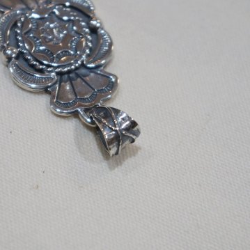 FN-JP-219 PENDANT TOP METAL STAMP FNJP219 FLATHEAD フラットヘッドシルバーペンダントトップの画像
