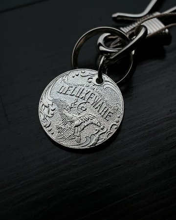 DLF-003-シルバーゴールド-フックキーホルダー003-DLF003-DELUXEWARE-デラックスウエアキーホルダー-デラックスウエアハンドメイドキーホルダーの画像