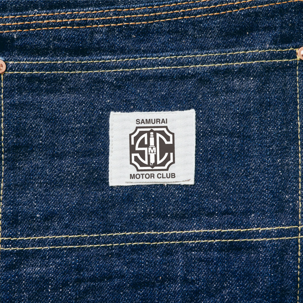 SM410DBN-17ozデニムダブルニーワークパンツ-SAMURAIJEANS-サムライジーンズデニムジーンズ・サムライ自動車倶楽部デニムジーンズの画像