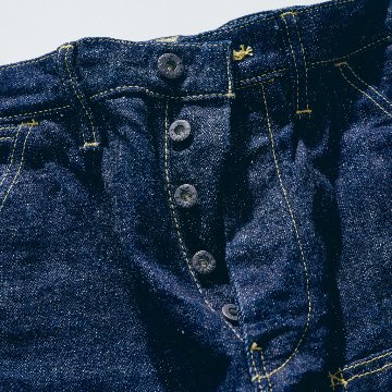 SM410DBN-17ozデニムダブルニーワークパンツ-SAMURAIJEANS-サムライジーンズデニムジーンズ・サムライ自動車倶楽部デニムジーンズの画像